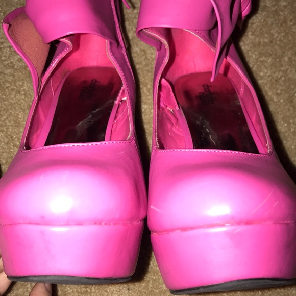 🎉HP🎉 Pink heel booties with bow 🎀 - Picture 4 of 8